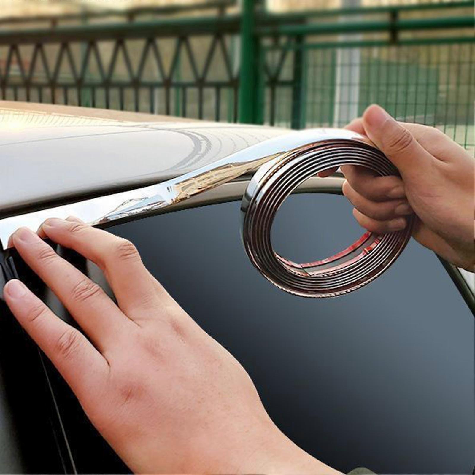10mm*3m Chrome Car Styling Moulding Strip Trim Self Adhesive Cover Tape Silver E - Foto 4