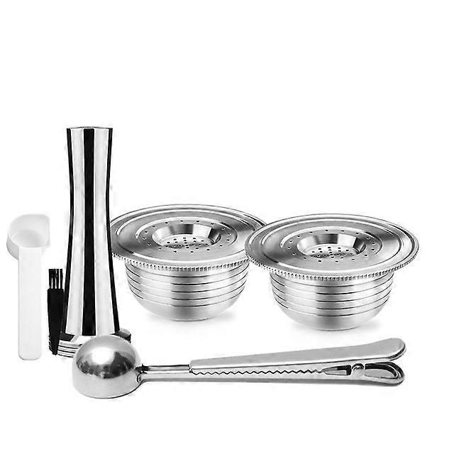 Cápsulas de filtro recarregáveis Reusbale cápsula de café para Bialetti 3A-C273E máquina Brikka Espresso Cup aço inoxidável