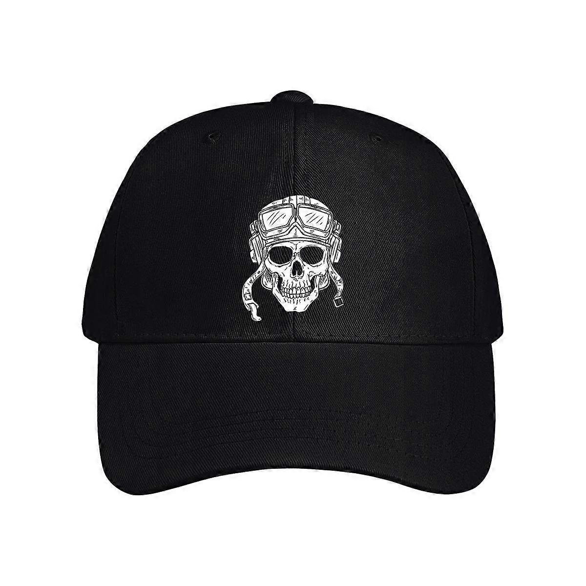 Vintage Pilot Skull Baseball Cap