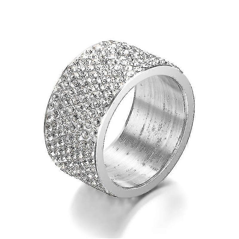 Titanium stålringer kvinnelig ring 12mm bred ring smykker