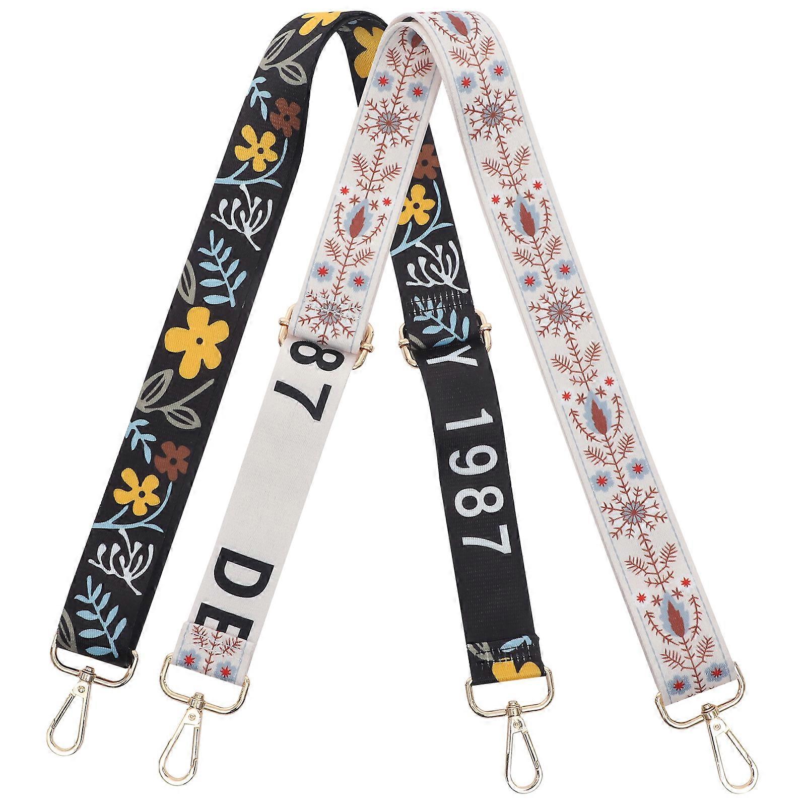 2pcs Wide Shoulder Bag Strap Adjustable Shoulder Strap Replacement Bag Belt