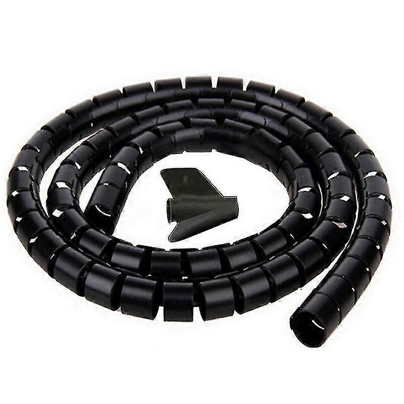 Flexible 2m Black Cable Management Cover for TV and PC Cables