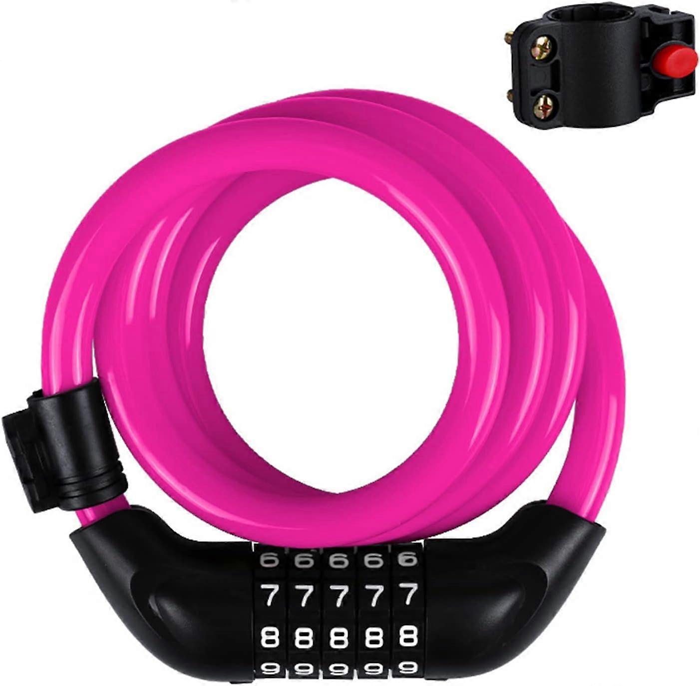 Bicycle Combination Lock, Bike Locks Heavy Duty Anti Theft Combination Cable Locks with Mounting Bracket