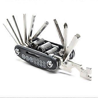 1 Pc 15 In 1 Multi Usage Fahrrad Reparatur Werkzeuge Kit Sechskantschlüssel Mutter Reifen Reparatur Schlüssel Schraubendreher Sockel Verlängerungsstange Werkzeug