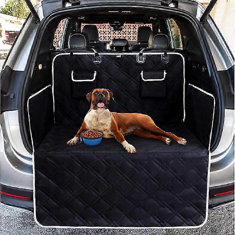 犬用カーアクセサリー - ユニバーサルサイドプロテクション付きドッグカートランクプロテクター - ヘビーデューティードッグプロテクションマット、185 x 103 cm、すべての車用トランクカバー