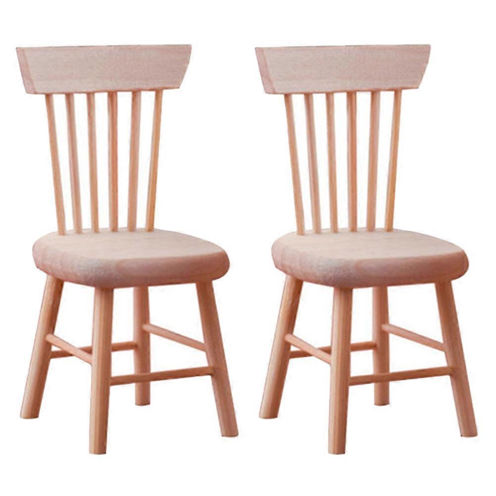 2pcs Simulated Chair Toys Artificial Small Decors Photograph Layout Props