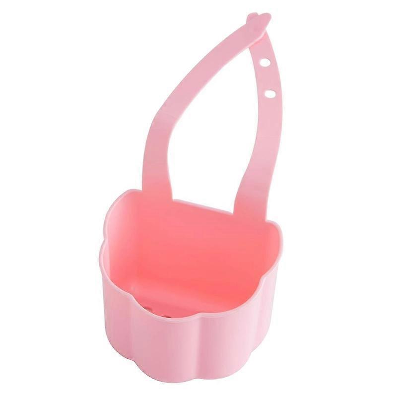 Drain Basket Multifunctional Convenient Punch-Free Hollow Snap Button Sink Storage Holder for Kitchen