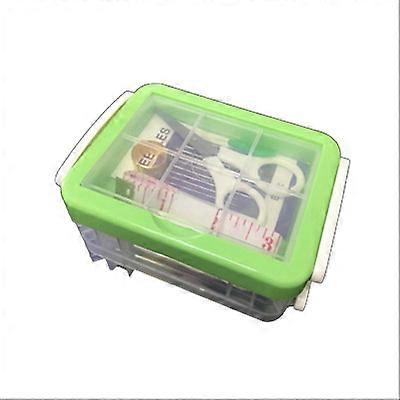 Three-layer transparent sewing box needle and thread storage tool portable