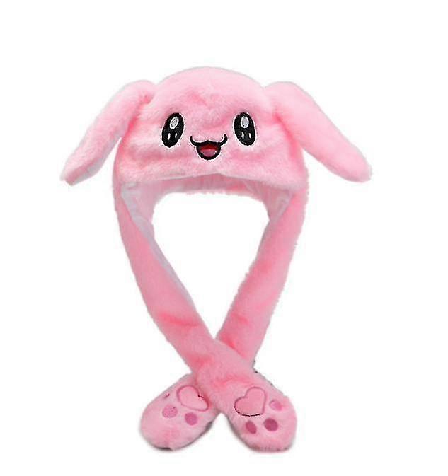 Cute Rabbit Hat Ear Moving Jumping Hat Funny Bunny Plush Hat Cap