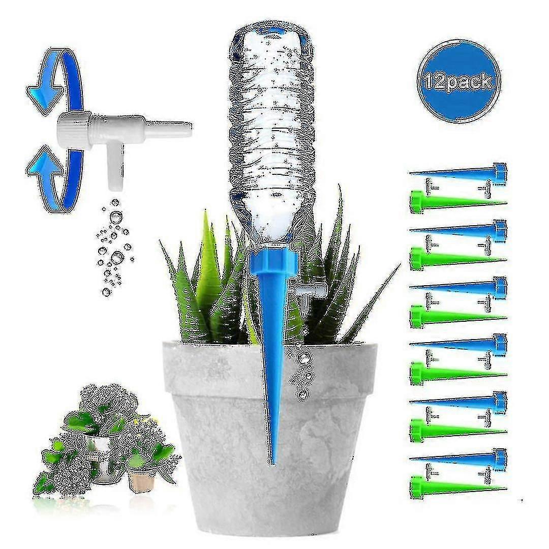 12 Pack Plant Automatic Watering Device,self Spikes System With Slow Release Control Valve,dripper (hy)