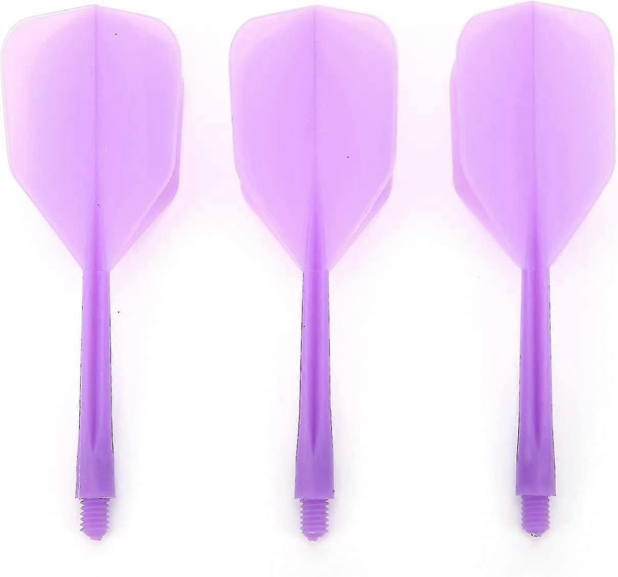 Dart Schaft Und Flüge, Integrierte Transparente Darts Schaft &Flight Combo Standard Flüge Anti Break (6pcs, lila)