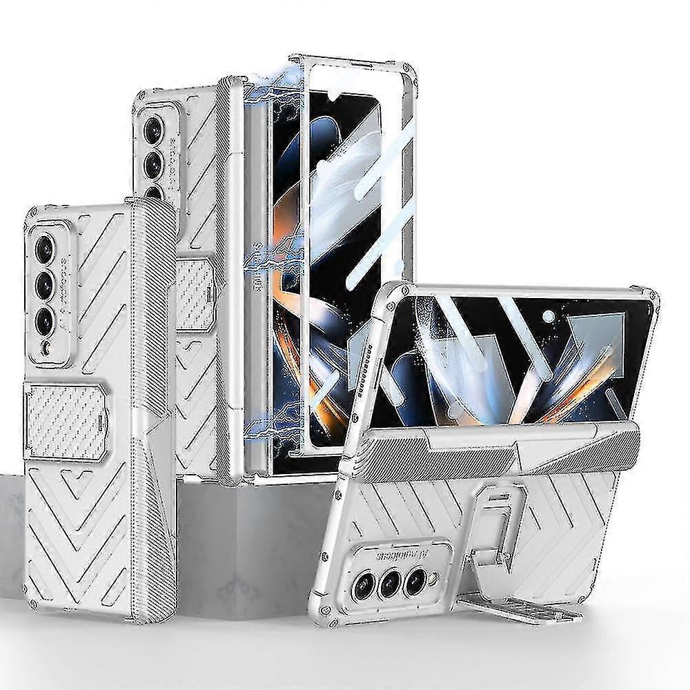 Magnetic Armor Case Compatible Samsung Galaxy Z Fold 4 With Screen Protector Stand Holder Hinge