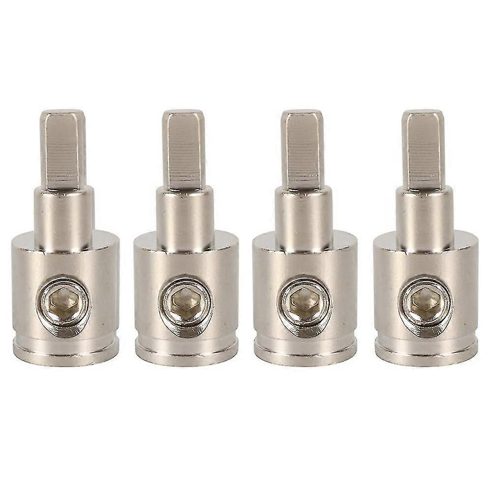 Amp Input Reducer 0 Gauge to 4 Gauge Wire Reducer /Ground GA Adapters Nickel Plated Brass 4PCS