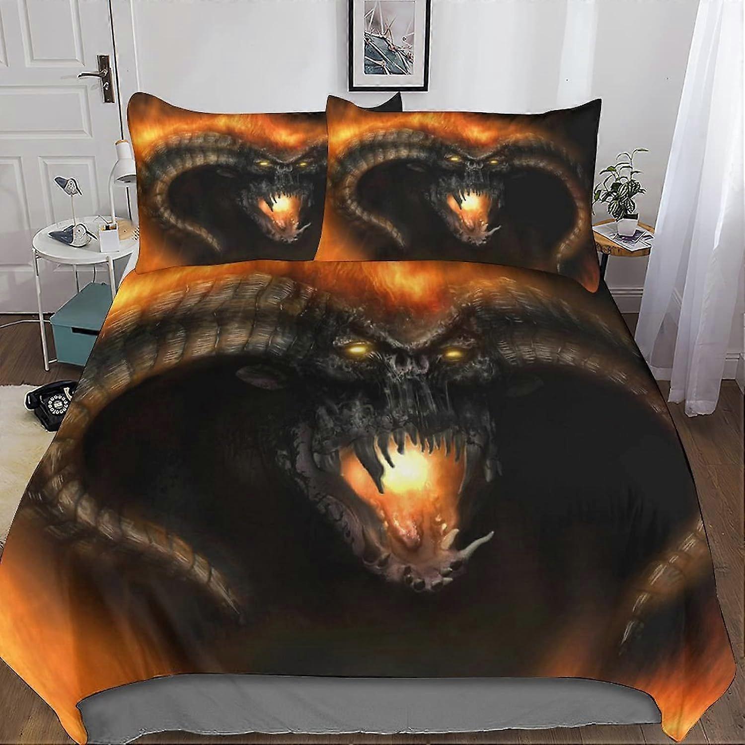 Monster Duvet Cover, Monster Printed Bedding Set, Microfiber Duvet Cover Sets, Bedding Set with Pillowcase with Zipper 135*200 CM