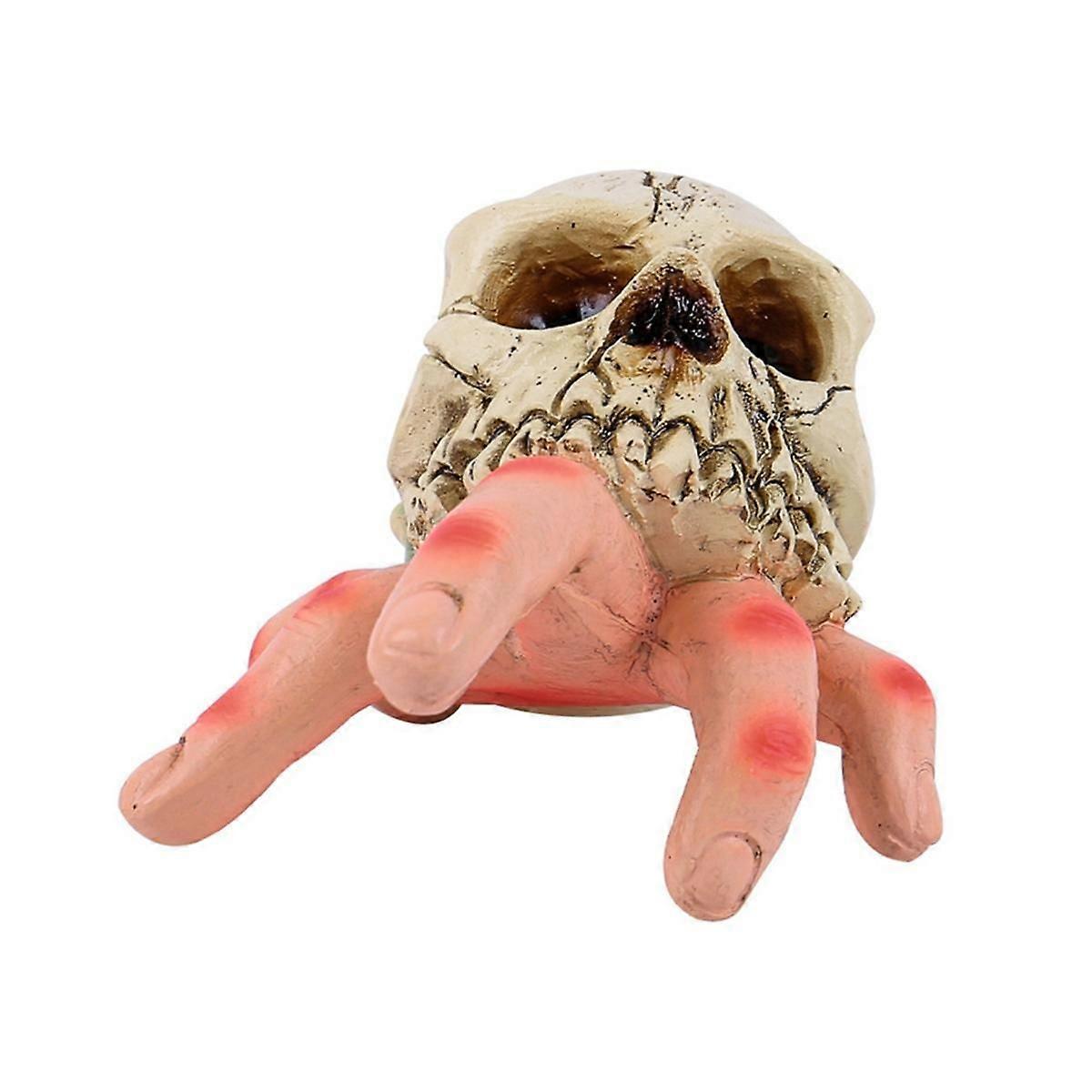Simulation Resin Skeleton Hands Statue Realistic Hand Bone Skull Garden Ornament Figurines Crafts A