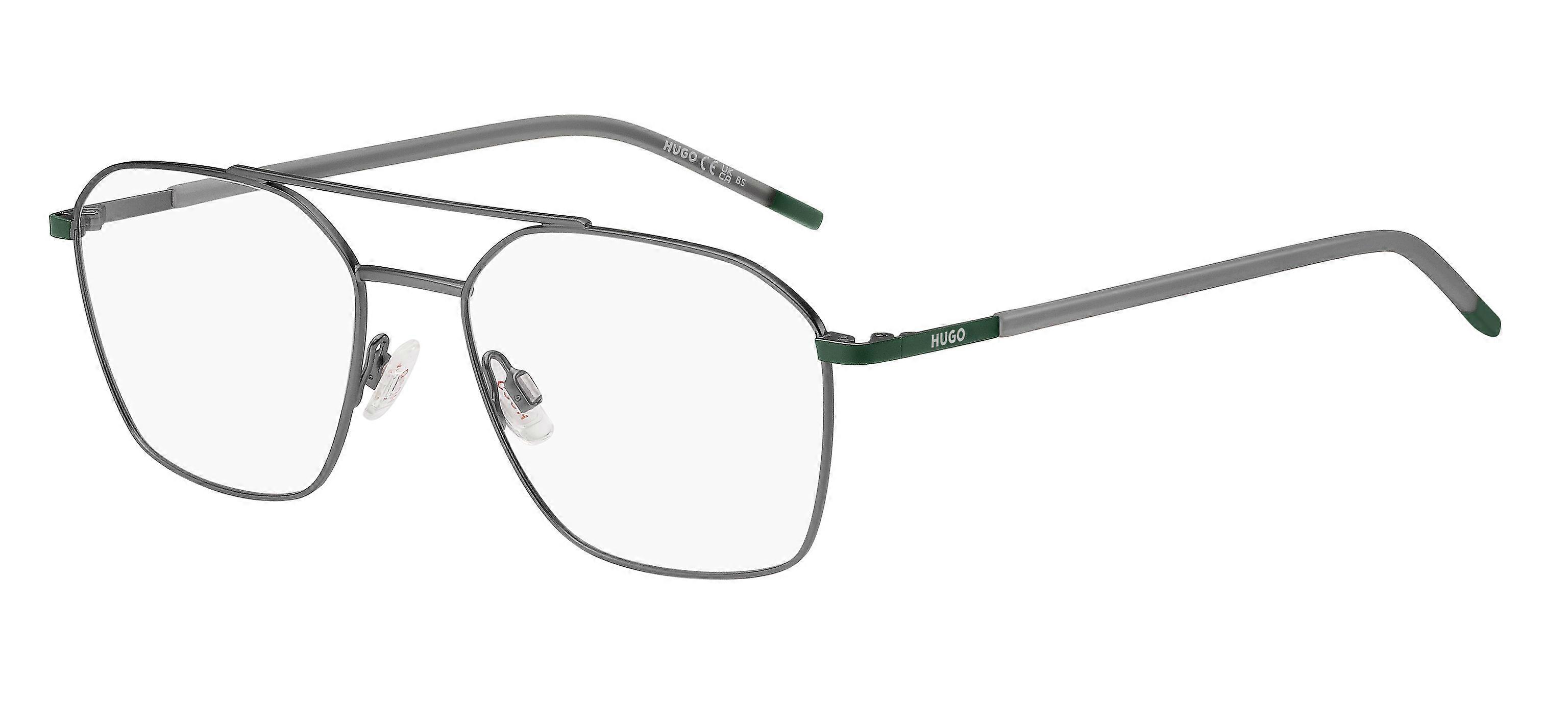 Eyewear Frames HUGO HG 1274 0OC MATTE DARK RUTHENIUM GREEN 55/18/145 MAN