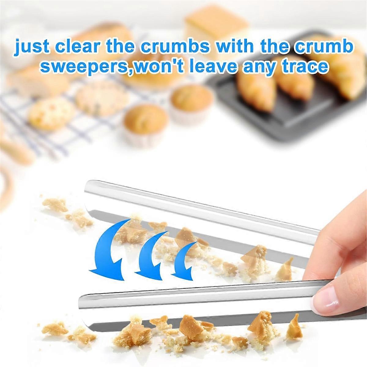 Table C bers for Servers Table C b Sweeper with Pocket Clip Stainless Steel Cleaner for Quick Cleanup 2Pack