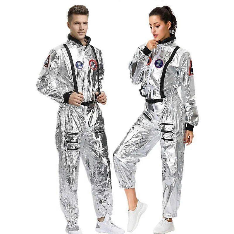 Çiftler için Astronot Kostümü Uzay Kıyafeti Rol Yapma Giydirme Pilotlar Üniformalar Cadılar Bayramı Cosplay Parti Tulum