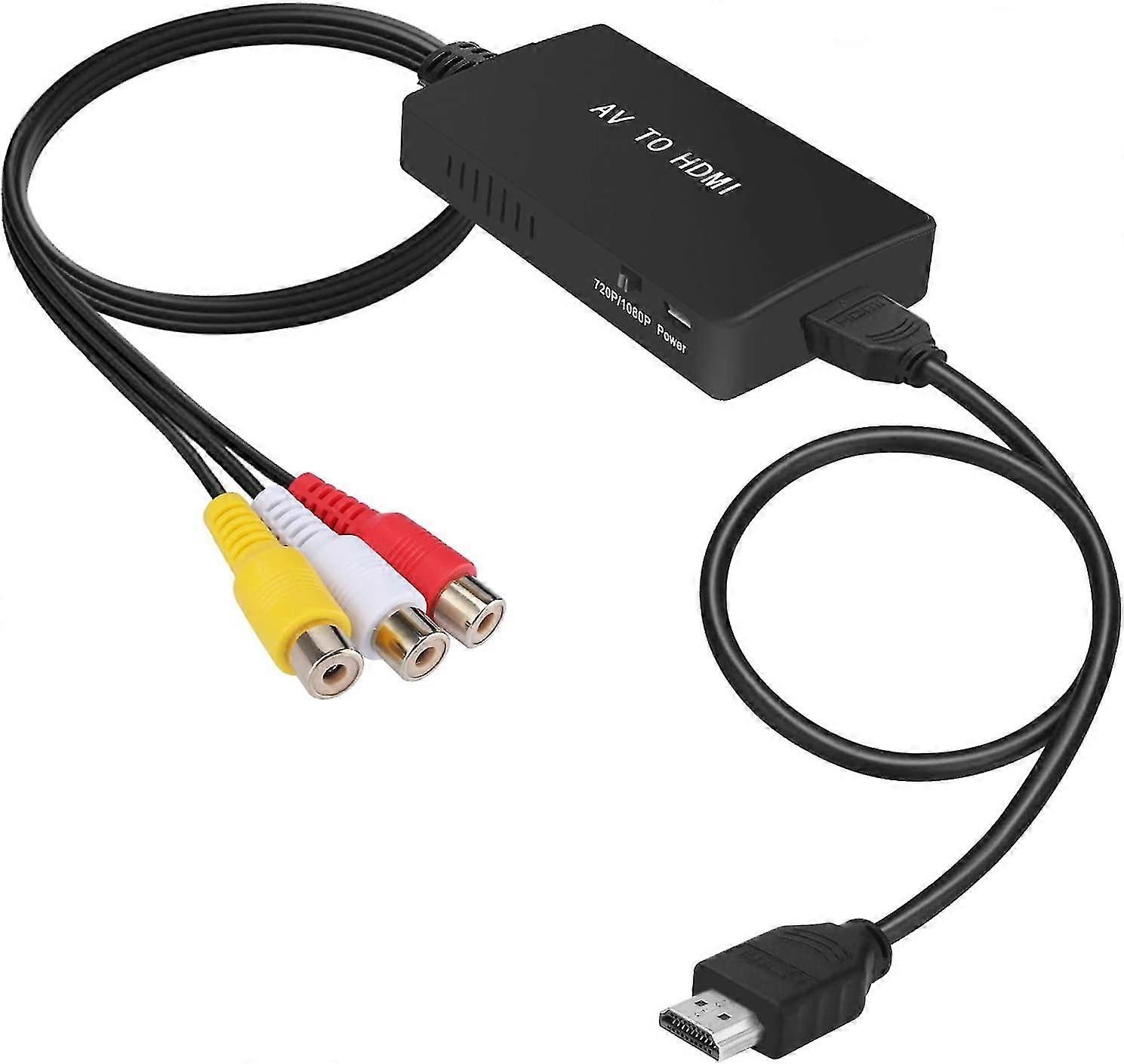 Rca To Hdmi Converter, Composite To Hdmi Adapter Support 1080p Pal/ntsc,6264