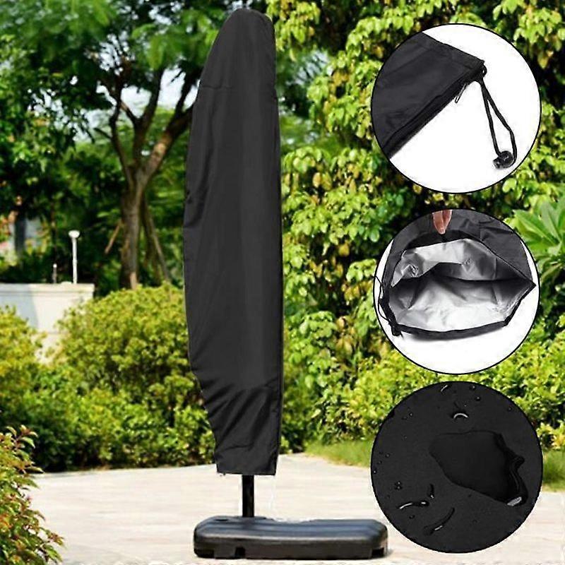 Parasol Cover - ONEVER - Offset Pole - Black - Waterproof - Protection for Offset Parasol