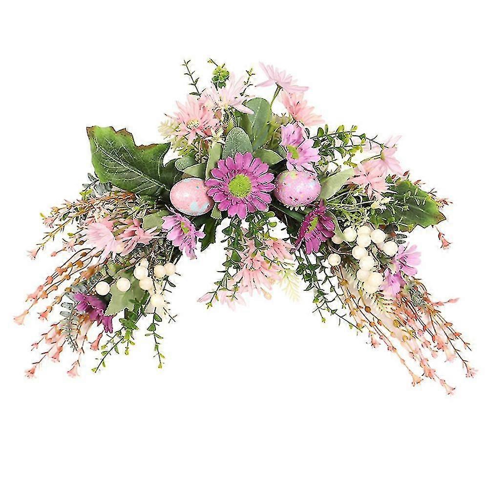 Easter Day Egg Flower Wreath Children Easter Gift Home Decoration