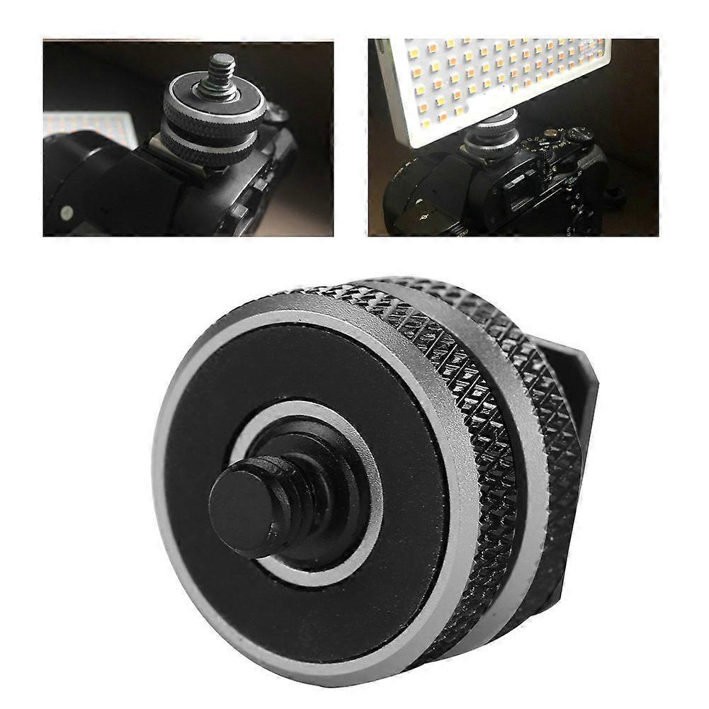 Flash Mount Microphone Adapter for Camera - Hot Shoe 3/8" to 1/4" Mount