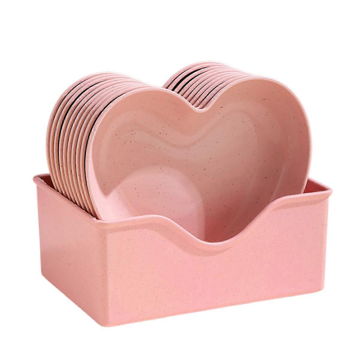 Assiette plate en forme de cœur adaptée aux mariages