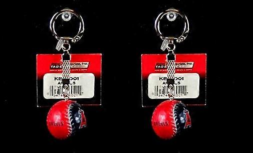 Los Angeles Angels MLB Baseball Key Chain 2 Pack