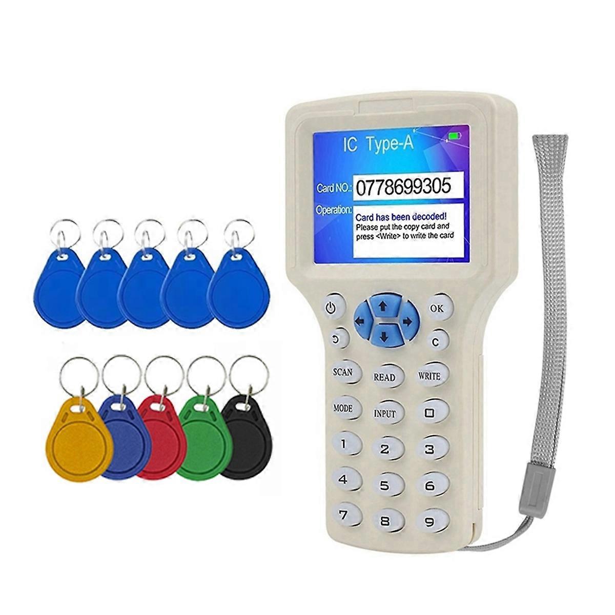 RFID NFC Smart Card Reader+5XUID/CUID Keychain RFID Duplicator 125K 13.56MHz IC/ID Key Writer RFID Replicator Programmer