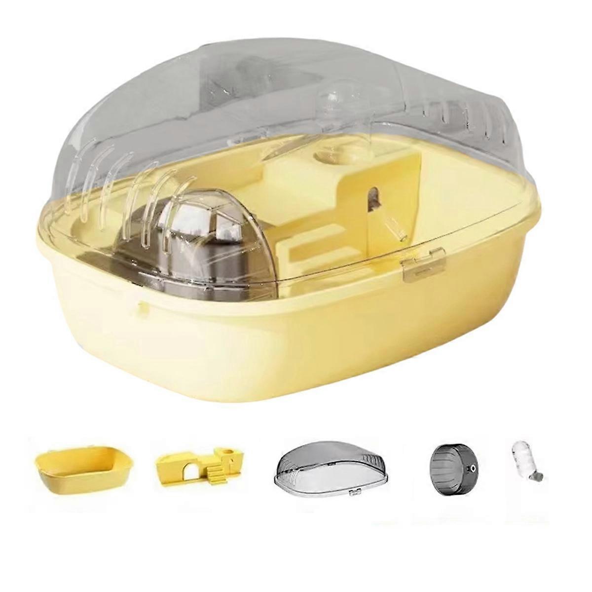 Hamster Cage Running Roller Skating Toy Transparent Castle Suitable Mice Hamster Guinea Pig Small Animals Accessories B