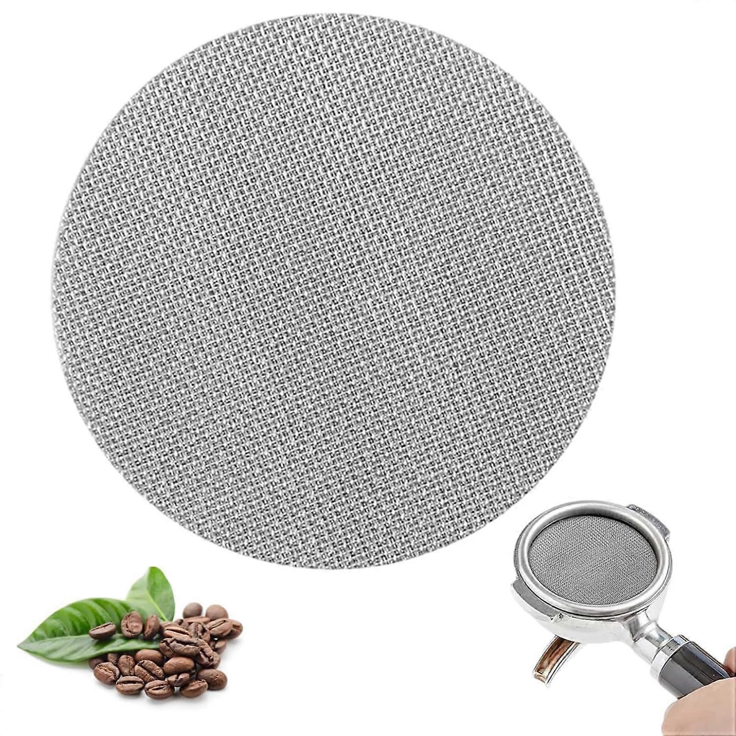 Premium 53mm reusable espresso puck screen for enhanced extraction compatible with Breville Delonghi espresso machines