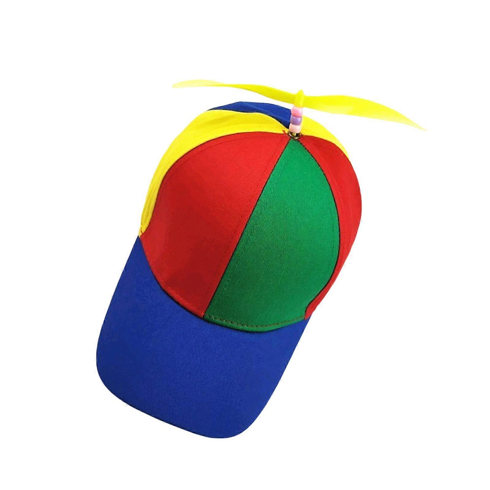 Funny Propeller Hat Baseball Cap Multicolor Rainbow Dragonfly Sun Hat Rainbow