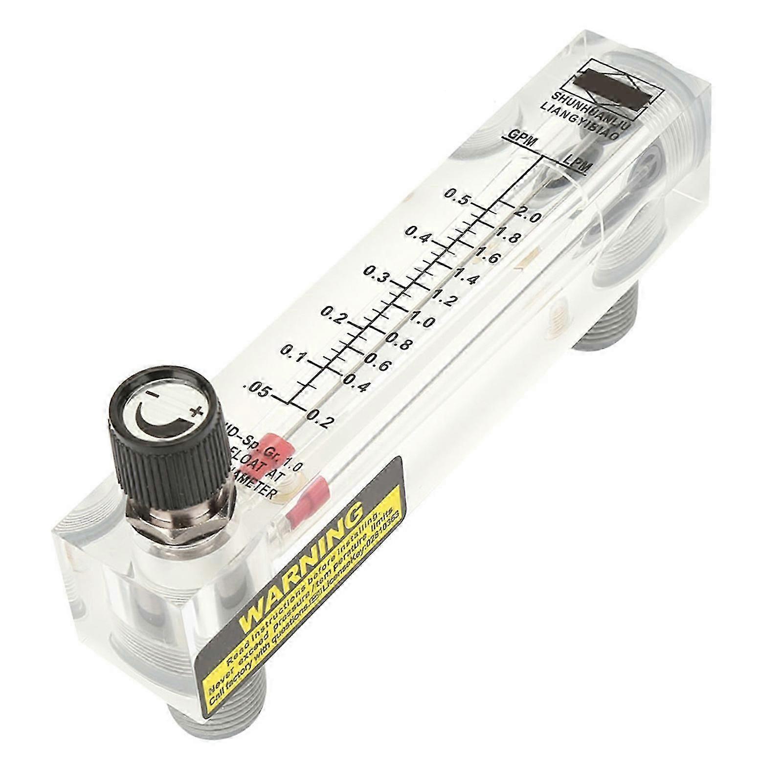 LZM-15T 0.1-0.5GPM Knob Panel Type Liquid Flowmeter Flow Meter Measurement ZG1/4"
