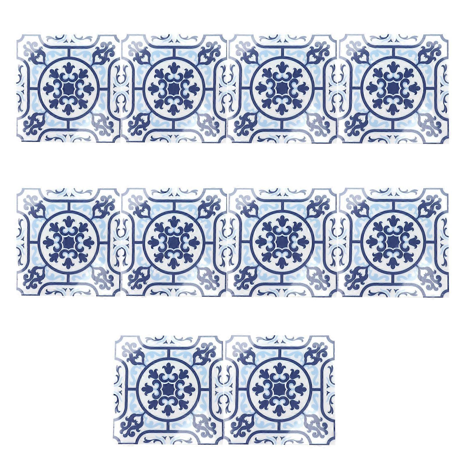 10PCS Non-Slip Self-Adhesive Tile Stickers for Bathroom and Kitchen Tile Decals