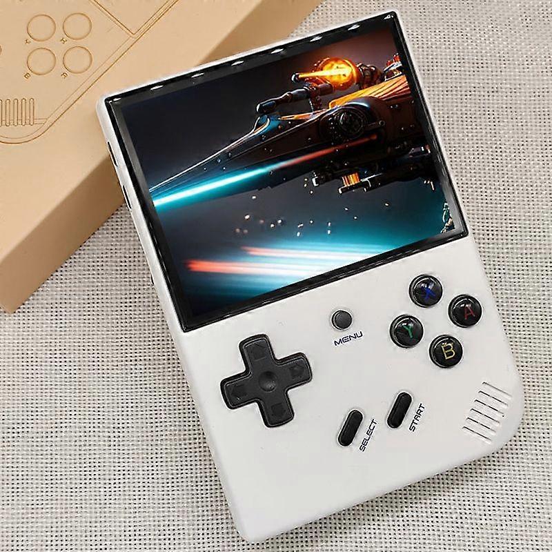 RG35XX PLUS 3.5 Inch Handheld Game Console with IPS Screen Support HDMI TV 64GB (White)