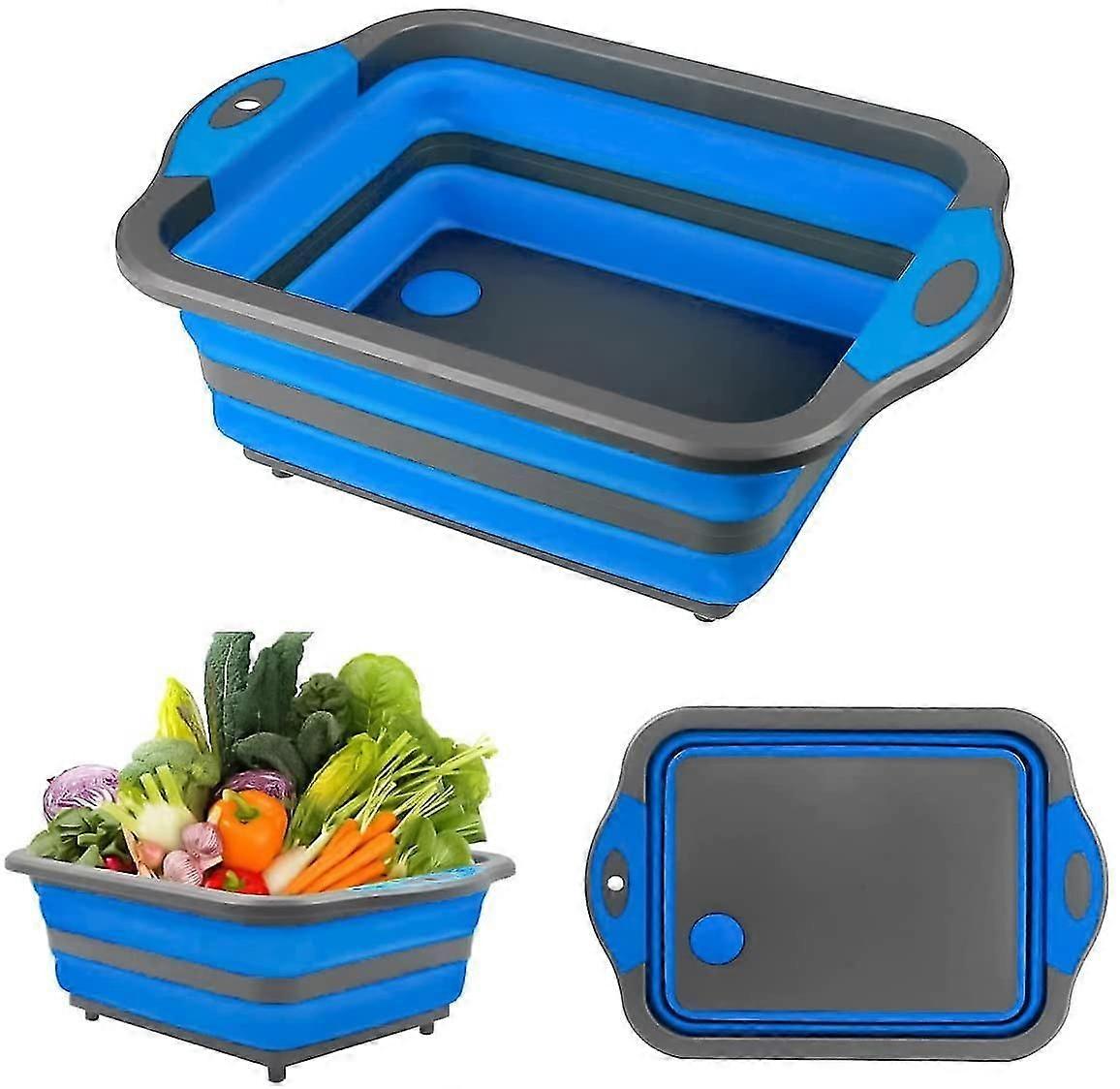 Chopping Boards, 4 In 1 Collapsible Chopping Board With Washing Up Bowl
