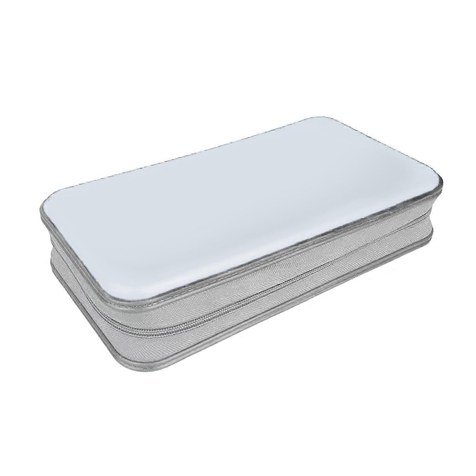 Portable CDs Sleeve Case 80 Capacity Storage Bag Organizers Pouch Large Capacity Disc Album Box Convenient Container  White