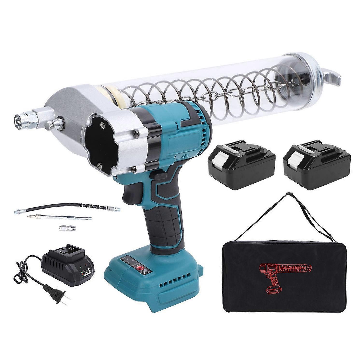 Electric Grease Gun 12000PSI High Flow Rate 21V Battery Powered Automatic Cordless Lubricant Oil Loa
