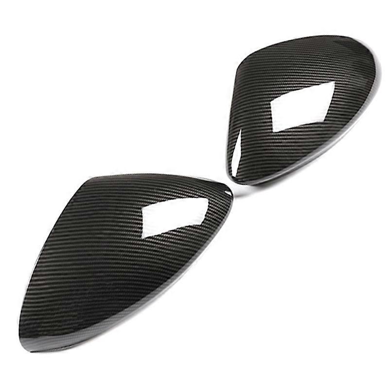Car Side Rearview Mirror Caps Cover Carbon Fiber Style for Stelvio 2017-2020