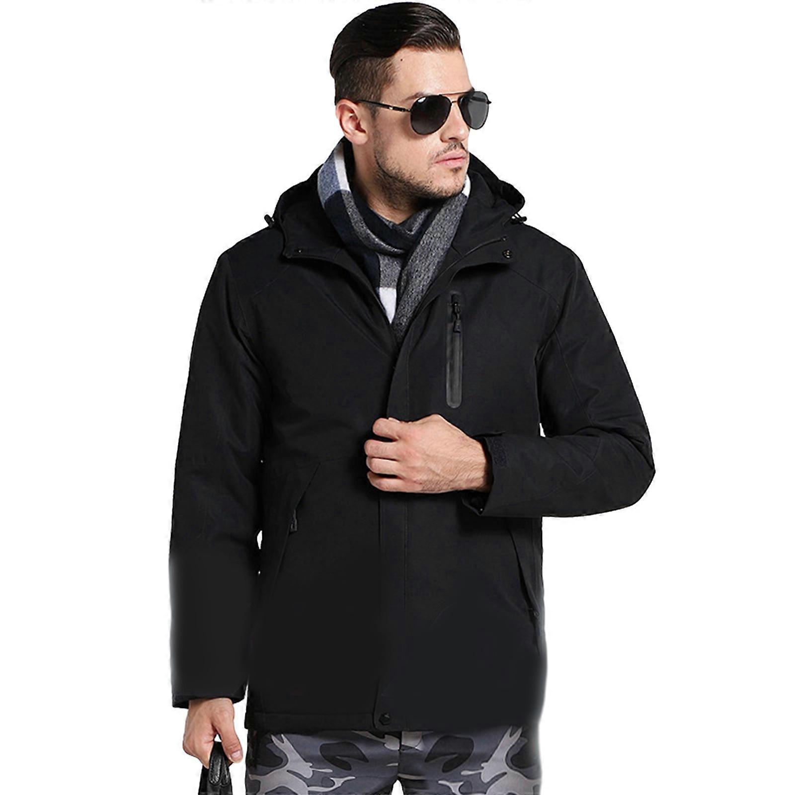 Stay Comfortable in Cold Weather with USB Rechargeable Heated Apparel 3 Heating Levels Menblack XL
