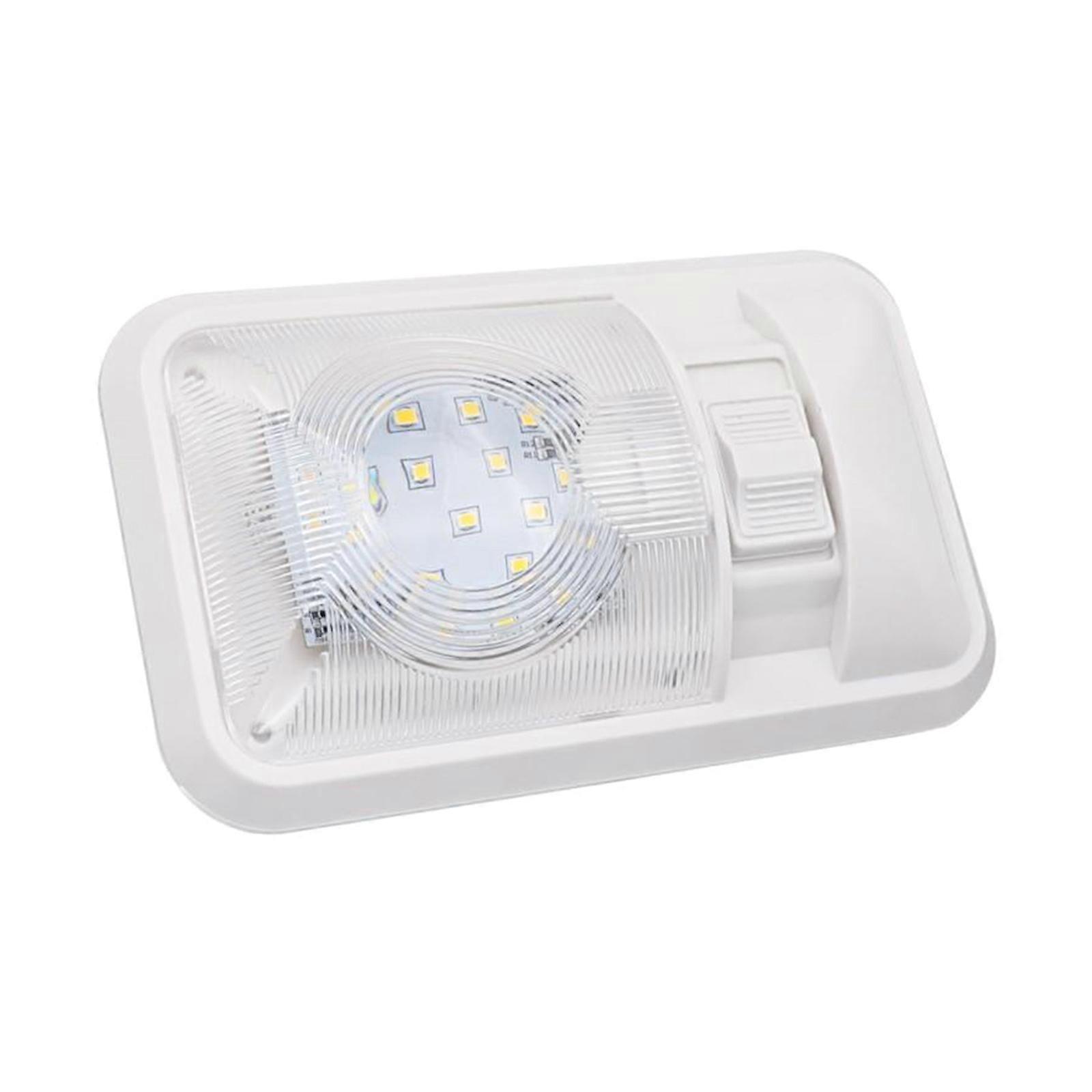 Three Way Switch LED Ceiling Light Interior Lighting Light Fixture Boat Camper Single Dome Light with Lens ON/Off Switch