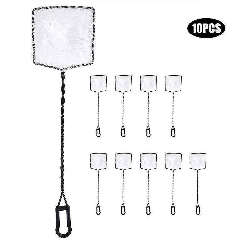 10PCS Aquarium Zubehör Aquarium Werkzeuge Kunststoff Fischernetz Netz Netz Netz Schwarz