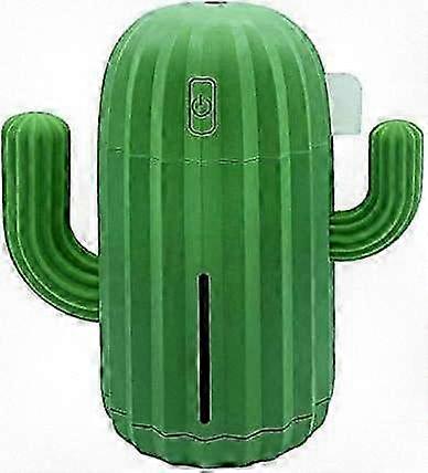 USB Cactus Air Humidifier 340ml Compact Humidifier with LED Light Portable for Home and Bedroom Use