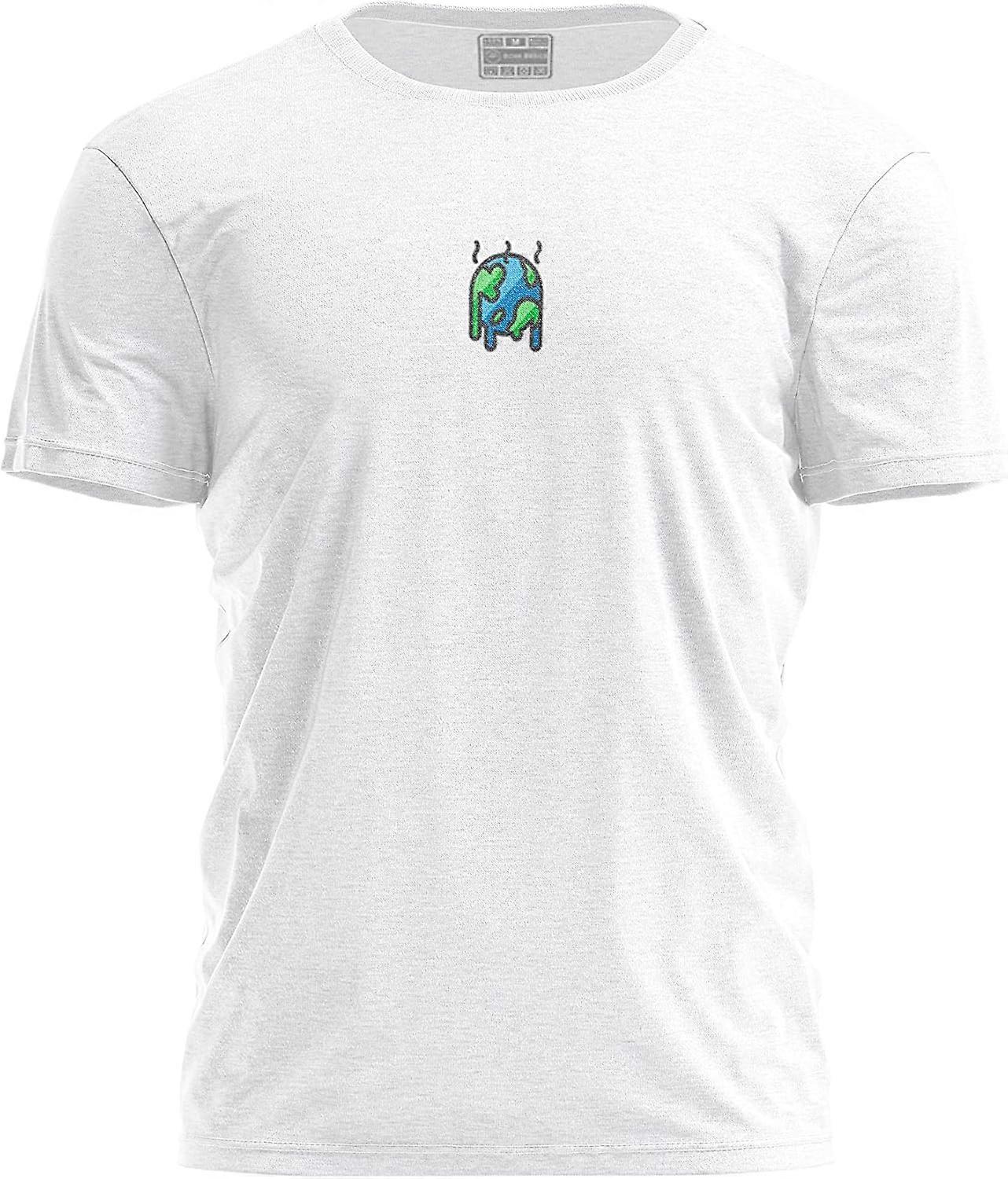 YC-Plus-Size White Short-Sleeve Round-Neck Cotton Tee