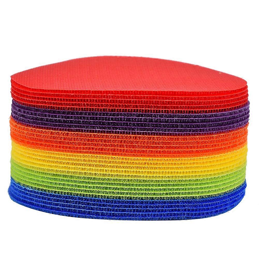 Colorful Nylon Floor Dots Circle Carpet Marking Points Suitable for Children's Games (Circular)