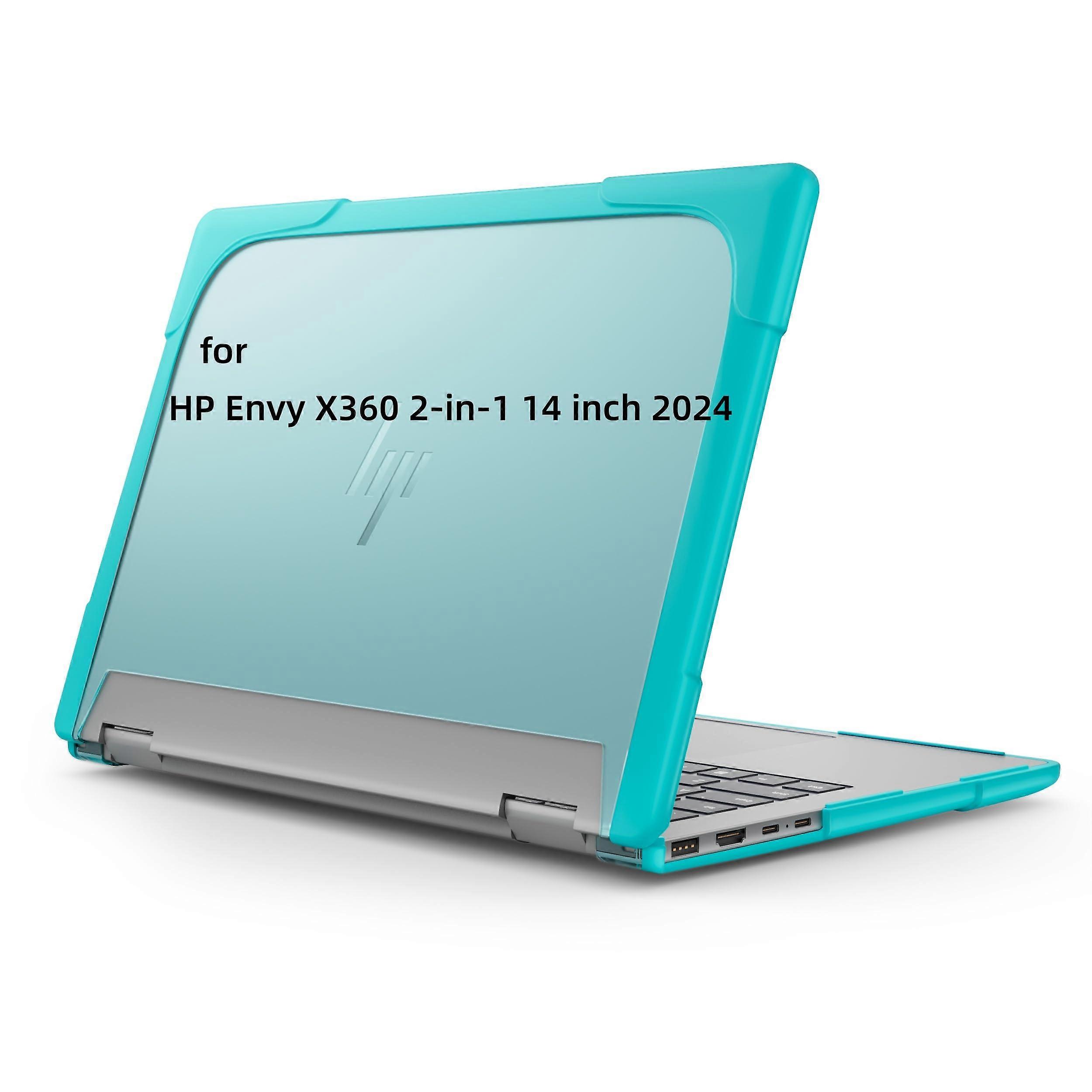 Heavy Duty Case For 14-Inch HP Envy X360 2-In-1 Laptop - 2K Touch Screen Shockproof Hard Shell TPU-Covered Edge Blue