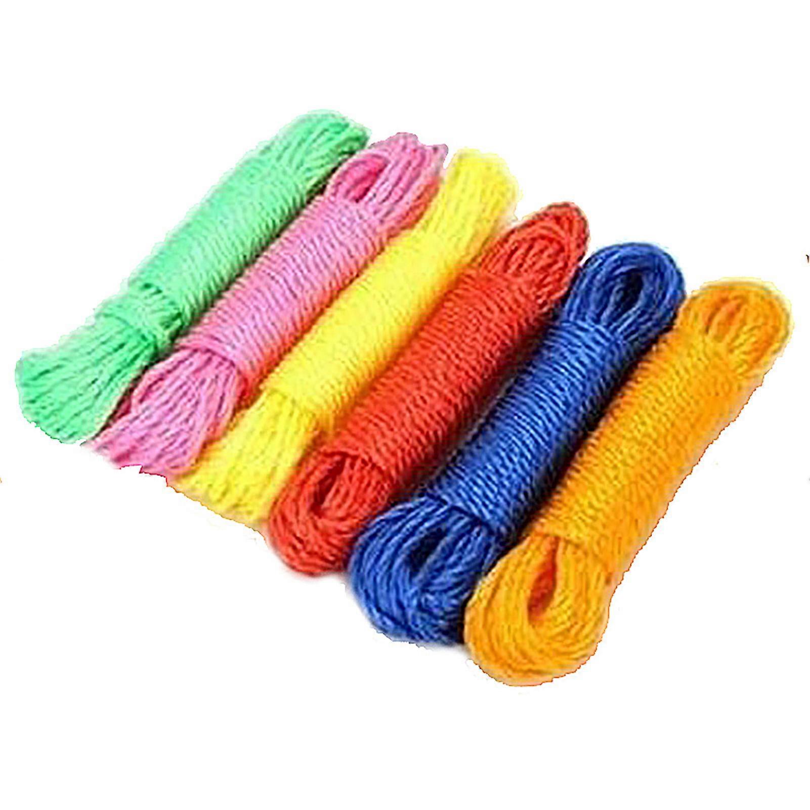 10m Clotheslines Hanging Rope Sturdy Nylon Random Color Braided String Rope