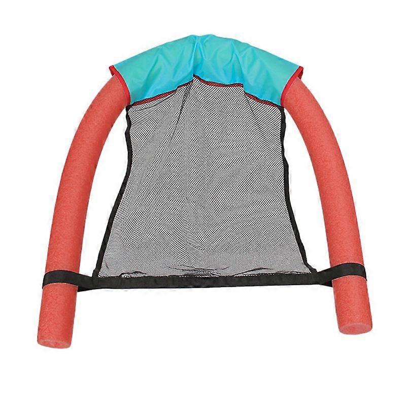 2 Set Floating Noodle Chair Mesh Water Hammock with Fixation Srap & Floating Bar for Swimming Pool Not Easy to Fall off
