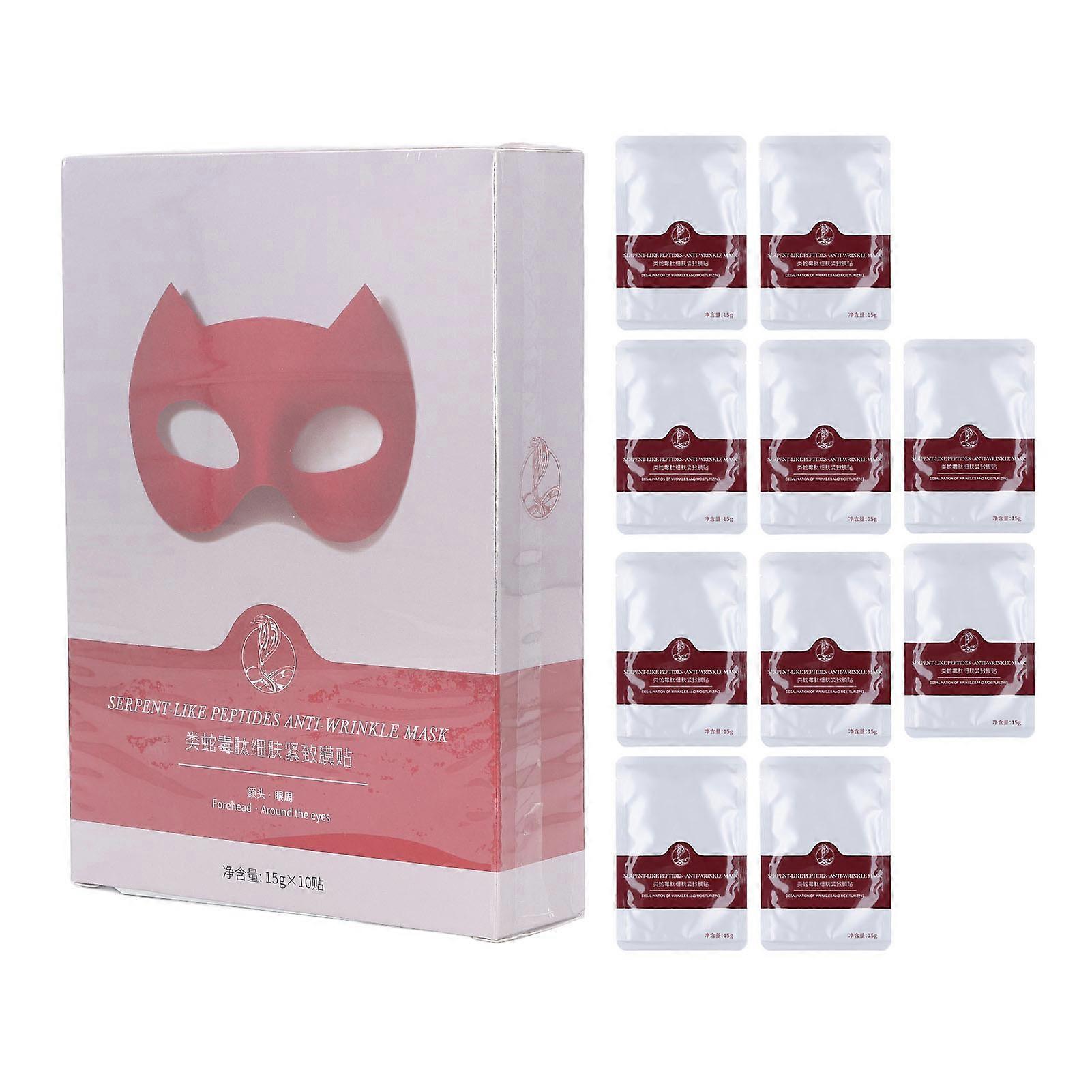 Forehead Anti Wrinkle Relieve Dark Circles Reduce Crows Feet Frown Lines Mask Facial Patch for Sleeping 10 Patches X 15g