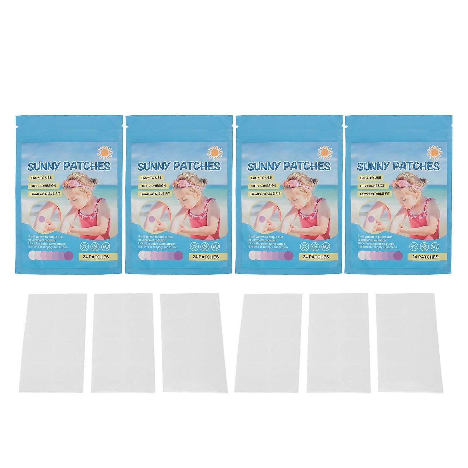 96 Pcs UV Detection Sticker Comfortable Fit Reusable UV Detecting Patch for Sunscreen